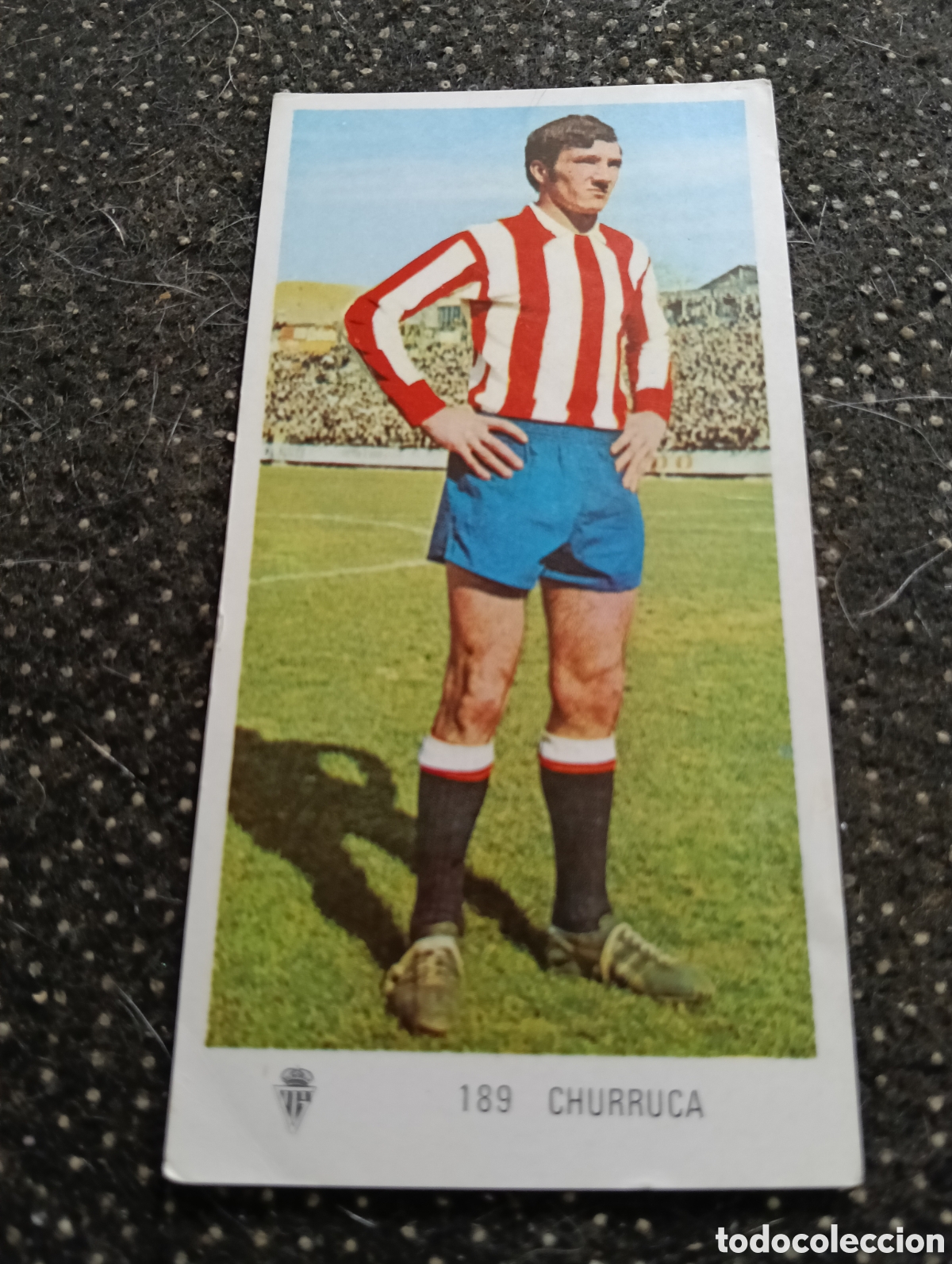 Cromos de f&uacute;tbol: N&deg; 189 Churruca Sporting de Gij&oacute;n Ruiz Romero 1971-1972. 71-72. Nunca pegado