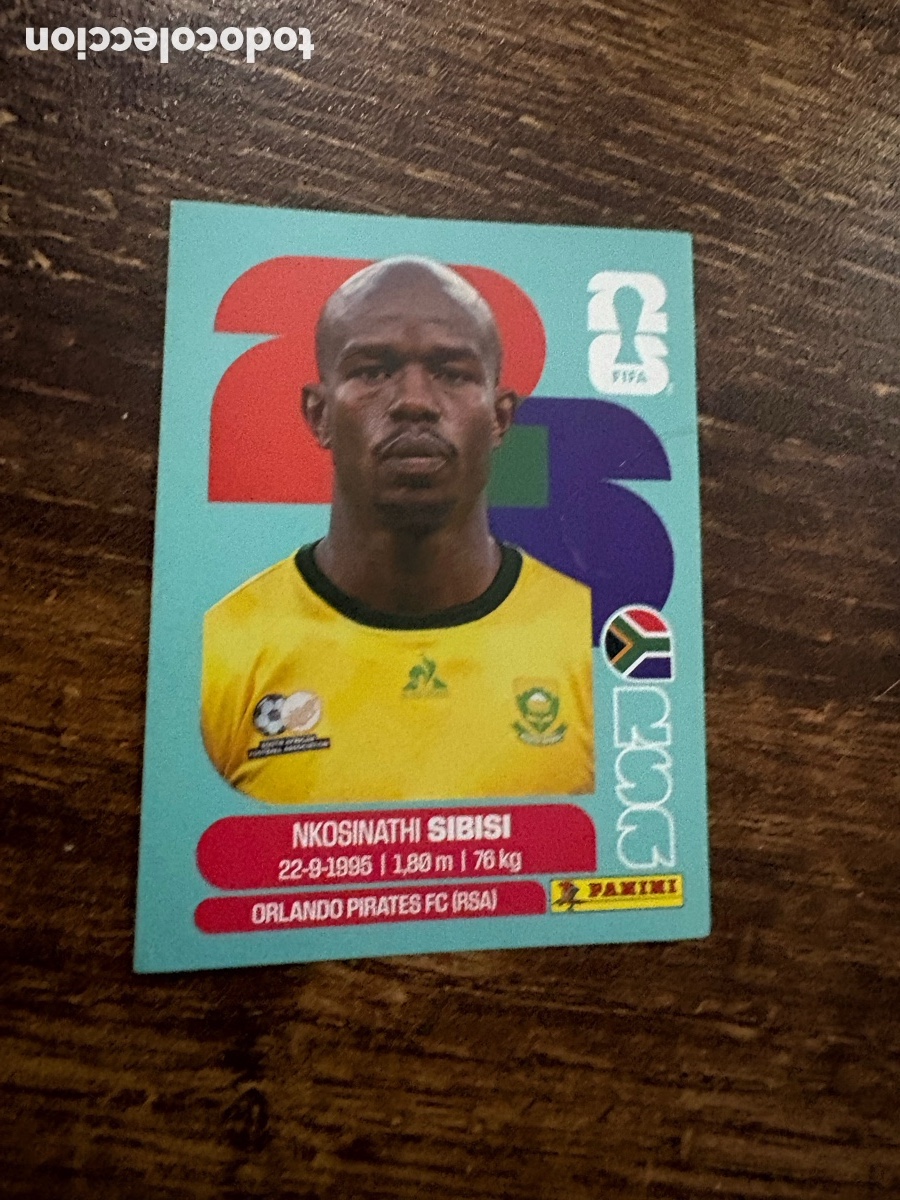 Cromos de f&uacute;tbol: RSA 10 RSA10 NKOSINATHI SIBISI SUDAFRICA ⚽ PANINI FIFA MUNDIAL WORLD CUP 26 2026 STICKER ⚽