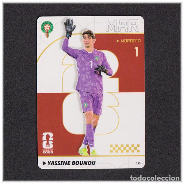 Cartes &agrave; collectionner de Football: FIFA WORLD CUP 2026 PANINI KAYOU BOUNOU 223 MAR MARRUECOS MUNDIAL ALBUM COLECCI&Oacute;N - ULTRA BOX