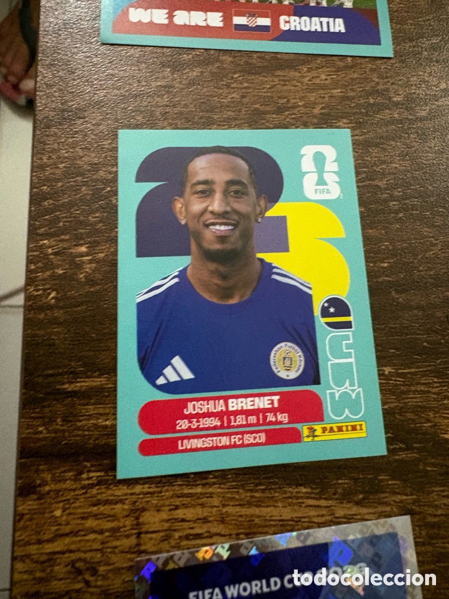 Cromos de f&uacute;tbol: CROMO DE F&Uacute;TBOL NUMERO CUW 6 JOSHUA BRENET CURAZAO MUNDIAL 2026 MEXICO-EEUU-CANADA PANINI !
