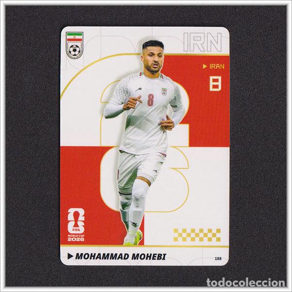 Football Stickers: FIFA WORLD CUP 2026 PANINI KAYOU MOHAMMAD MOHEBI 188 IRN IRAN ALBUM MUNDIAL COLECCI&Oacute;N - ULTRA BOX
