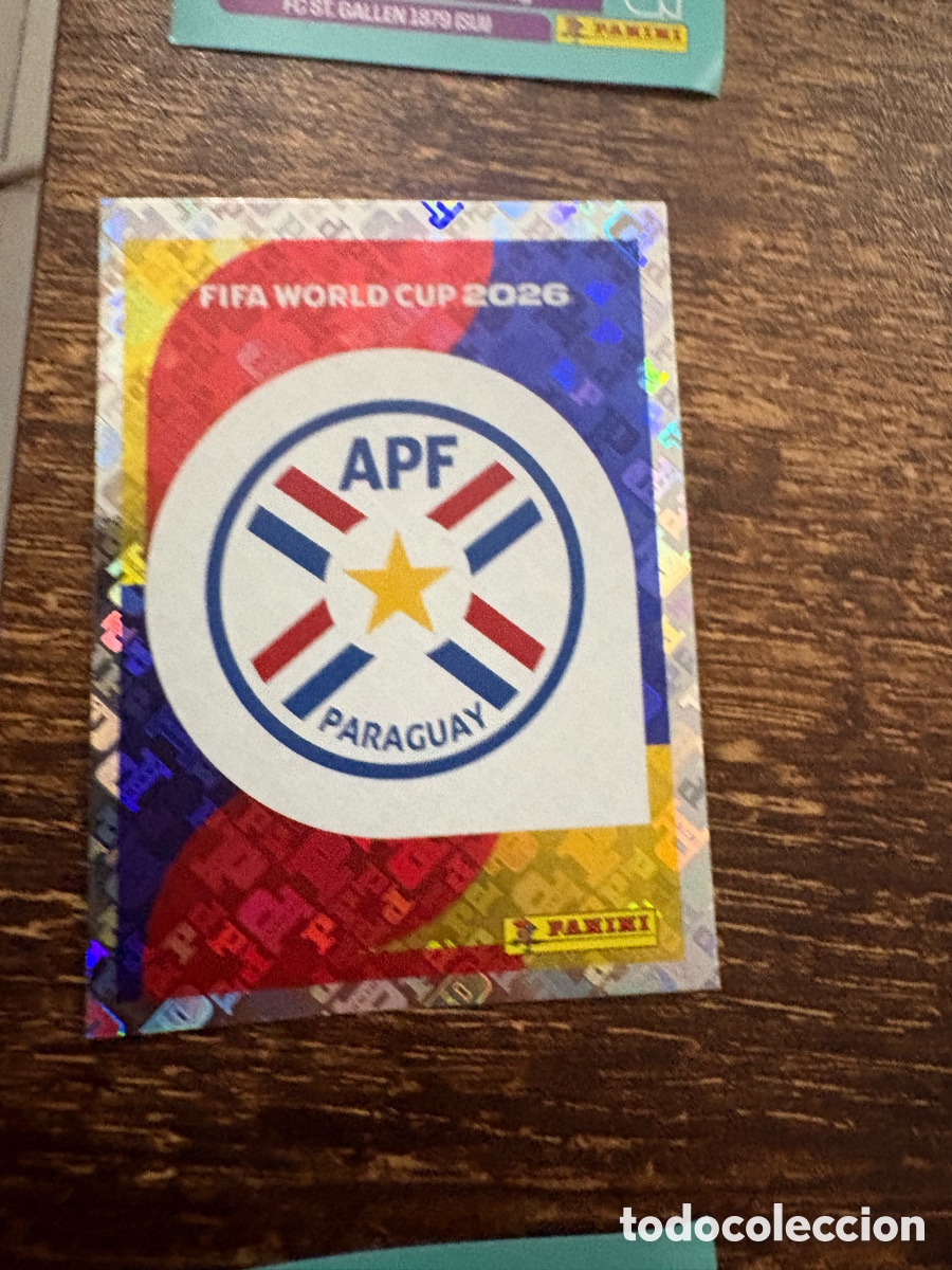 Cromos de f&uacute;tbol: Panini Mundial 2026 Estados Unidos-Mexico. 1- Escudo. Paraguay. Nunca pegado.