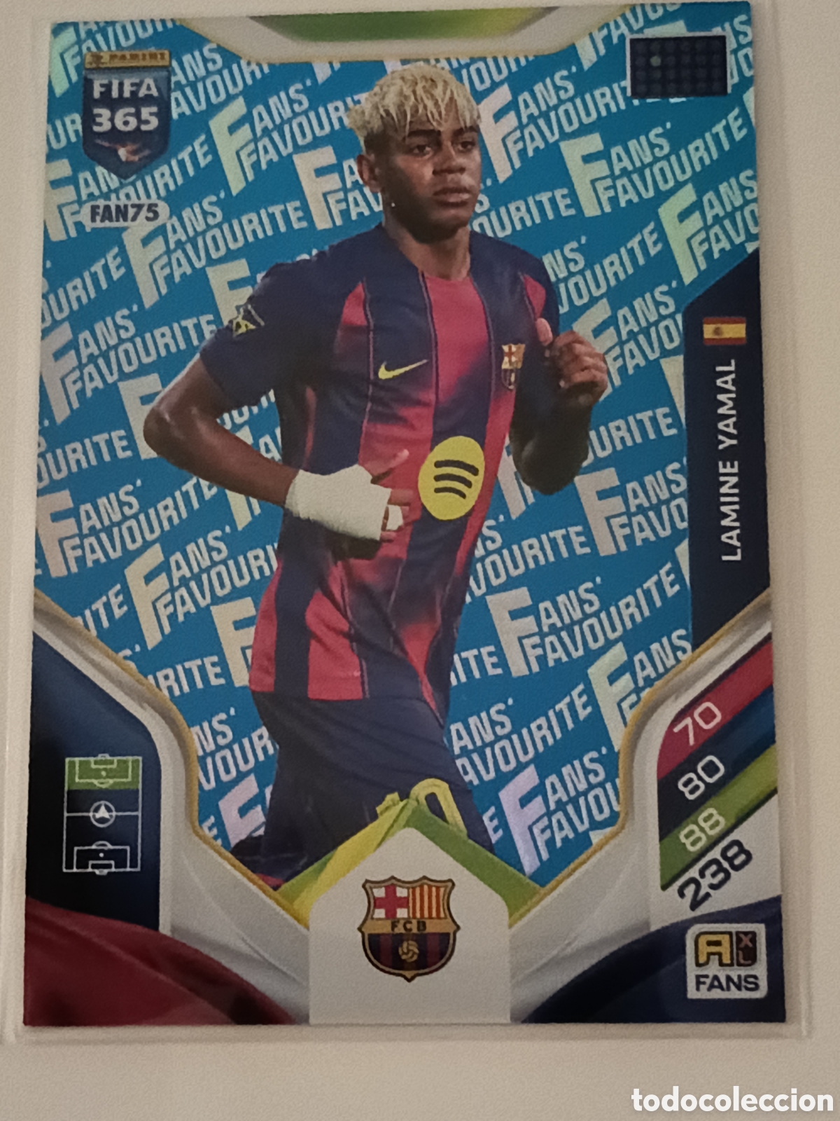 Cromos de f&uacute;tbol: Lamine yamal fans favourite blue pararell