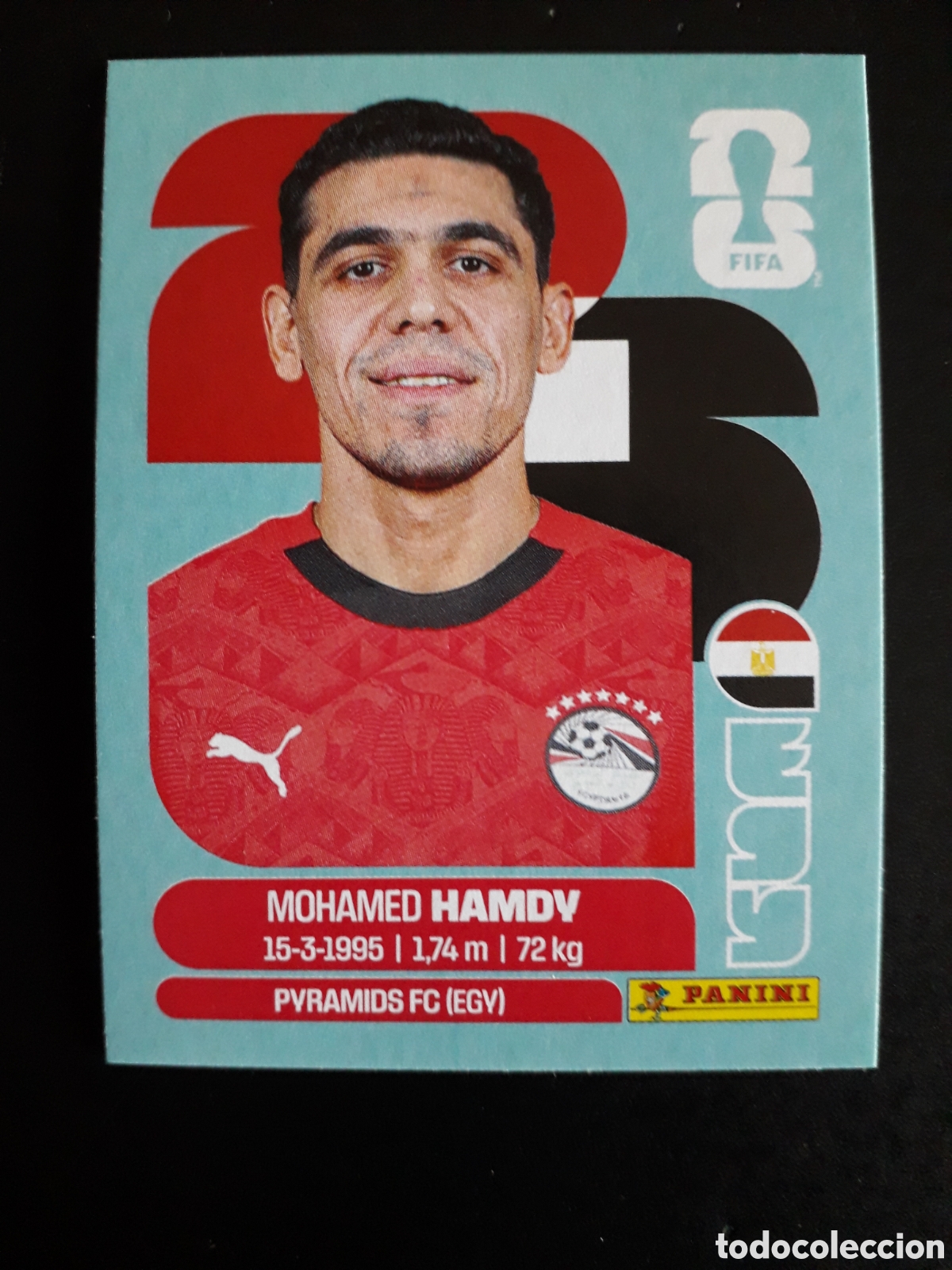 Cromos de f&uacute;tbol: HAMDY EGIPTO EGY 4 MUNDIAL F&Uacute;TBOL 2026 FIFA WORLD CUP PANINI SIN PEGAR PEDIDO M&Iacute;NIMO 3&euro;.