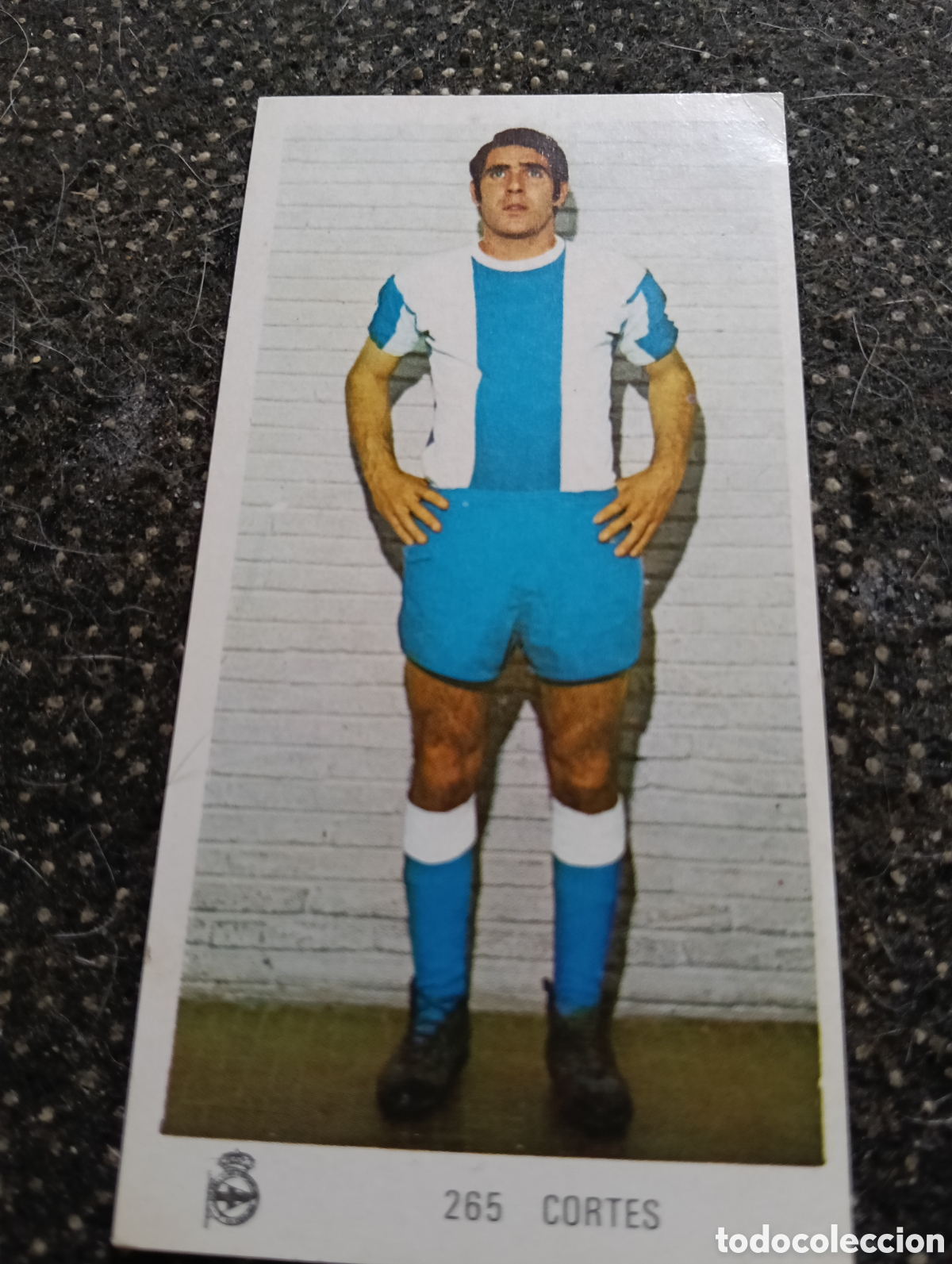 Cromos de f&uacute;tbol: N&deg; 265 Cortes Deportivo de la Coru&ntilde;a Ruiz Romero 1971-1972. 71-72. Nunca pegado