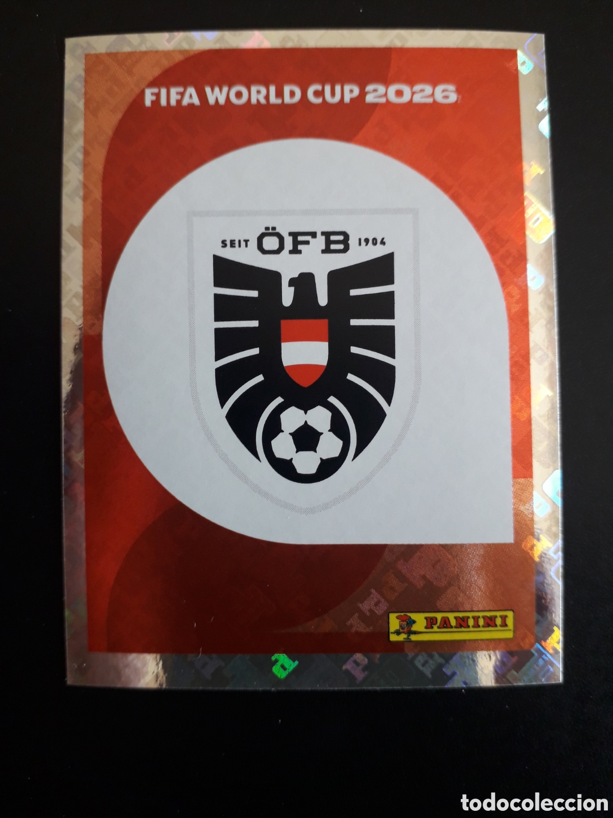 Football Stickers: ESCUDO AUSTRIA AUT 1 MUNDIAL F&Uacute;TBOL 2026 FIFA WORLD CUP PANINI SIN PEGAR PEDIDO M&Iacute;NIMO 3&euro;.