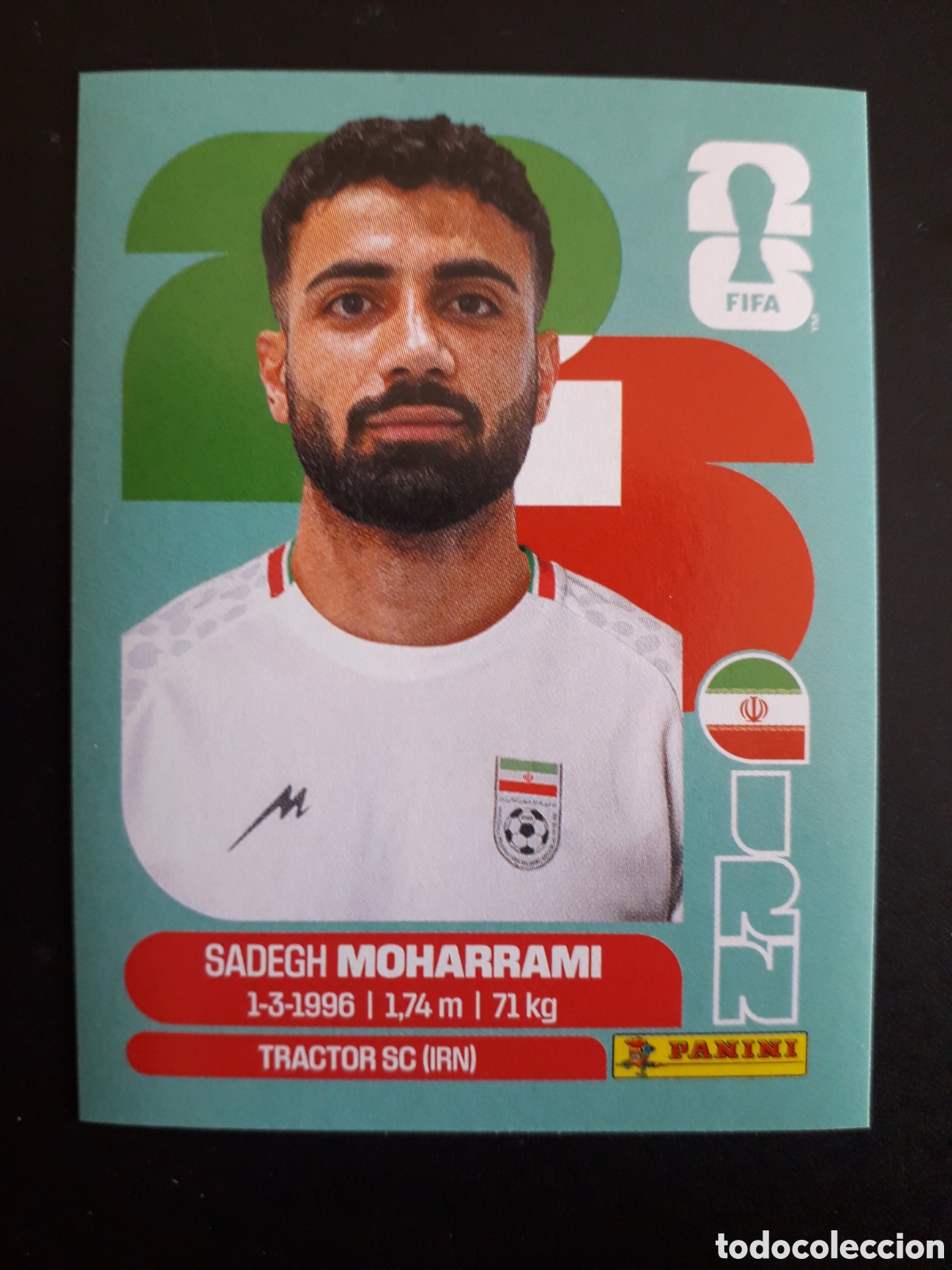 Cromos de f&uacute;tbol: MOHARRAMI IR&Aacute;N IRN 9 MUNDIAL F&Uacute;TBOL 2026 FIFA WORLD CUP PANINI SIN PEGAR PEDIDO M&Iacute;NIMO 3&euro;