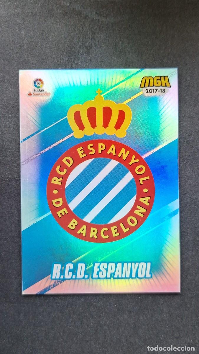 Cromos de f&uacute;tbol: L1 ESCUDO R. C. D. ESPA&Ntilde;OL 217 PANINI MEGACRACKS 2017 2018 17 18