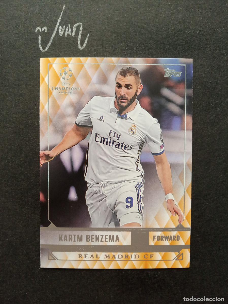 Cromos de f&uacute;tbol: N&ordm; 160 PARALELA ORANGE BENZEMA REAL MADRID FRANCIA ⚽ TOPPS &reg; SHOWCASE UEFA CHAMPIONS 2016 2017 16 17