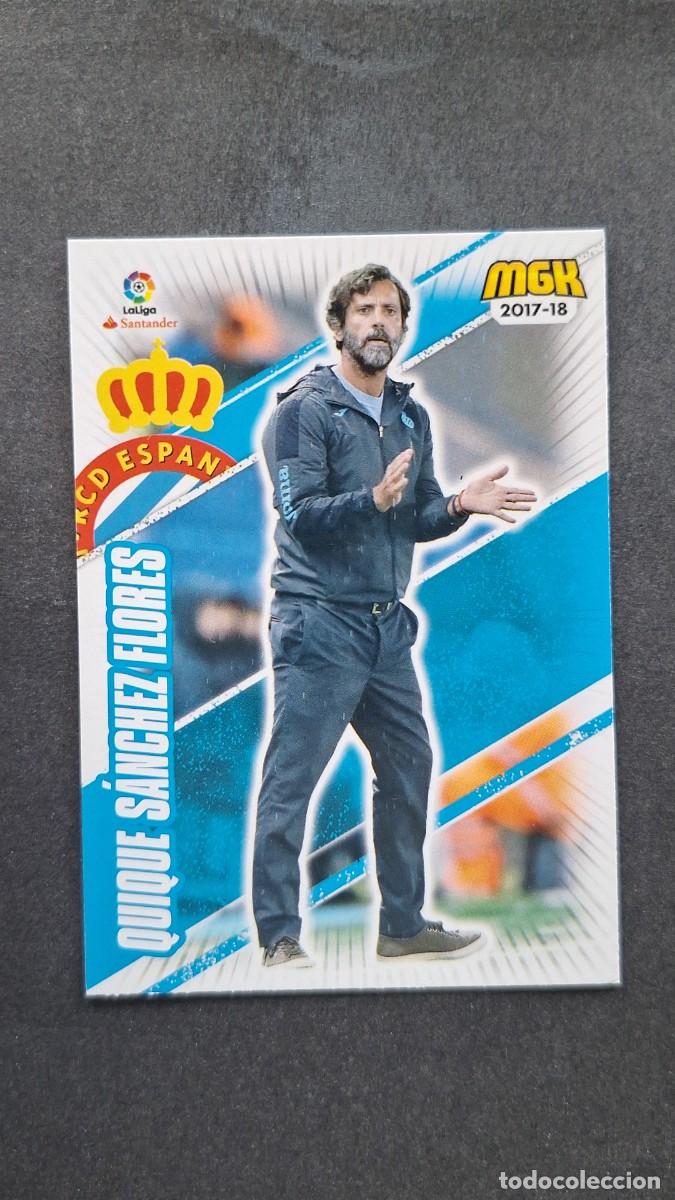Cromos de f&uacute;tbol: L1 QUIQUE SANCHEZ FLORES ENTRENADOR R. C. D. ESPA&Ntilde;OL 239 PANINI MEGACRACKS 2017 2018 17 18