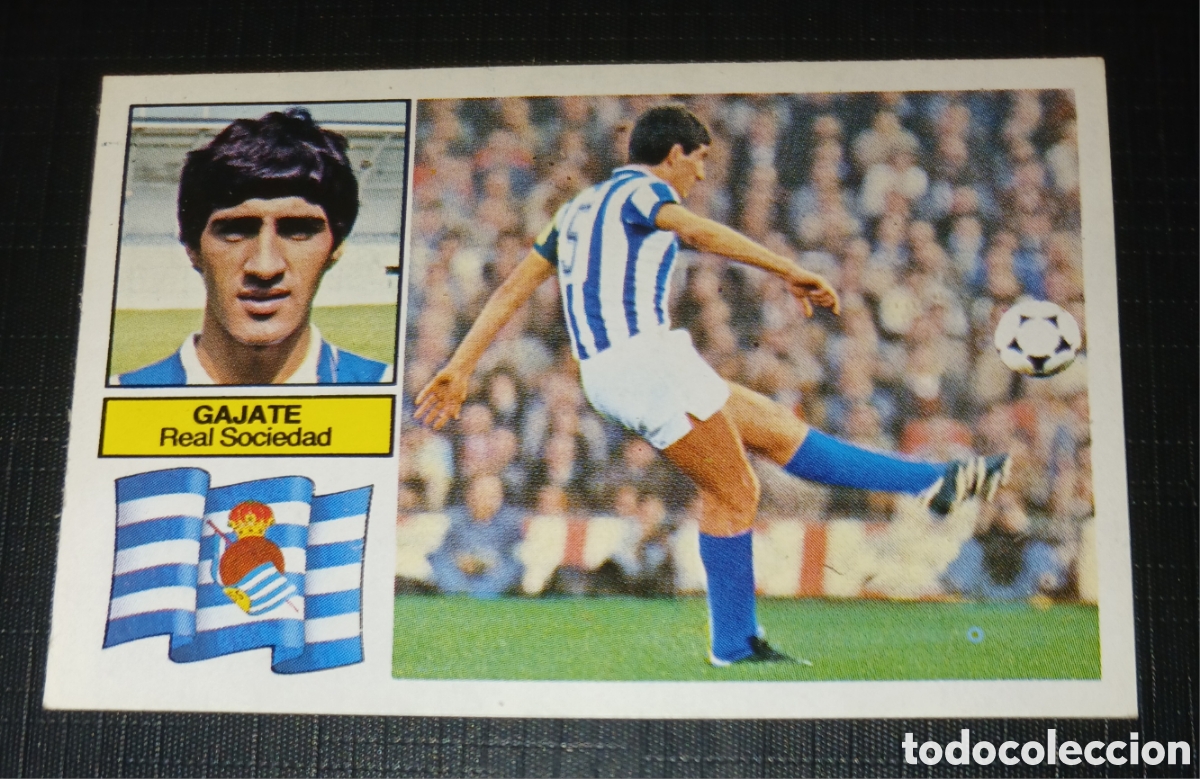 Football Stickers: Cromo Gajate - Real Sociedad - Liga 82 83 / 1982 1983 - Ed. Este sin pegar