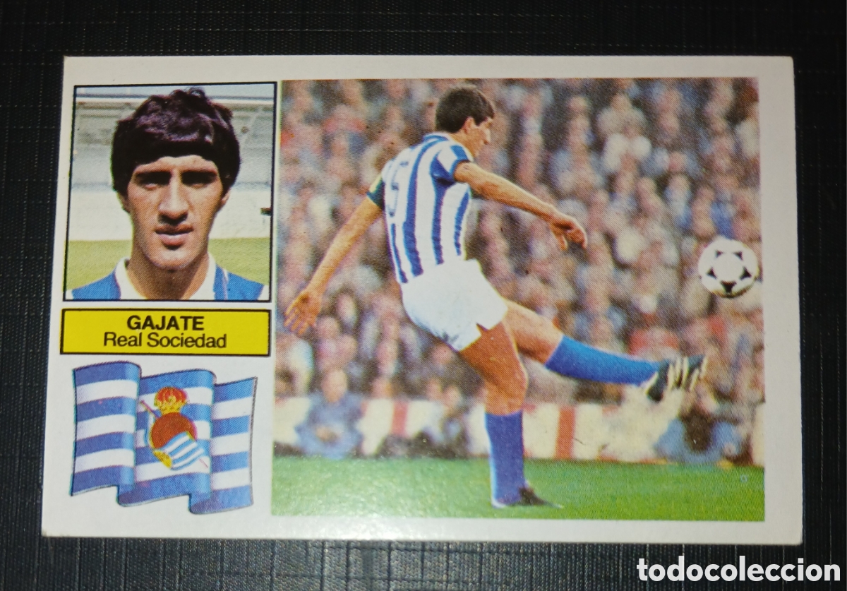 Football Stickers: Cromo Gajate - Real Sociedad - Liga 82 83 / 1982 1983 - Ed. Este sin pegar