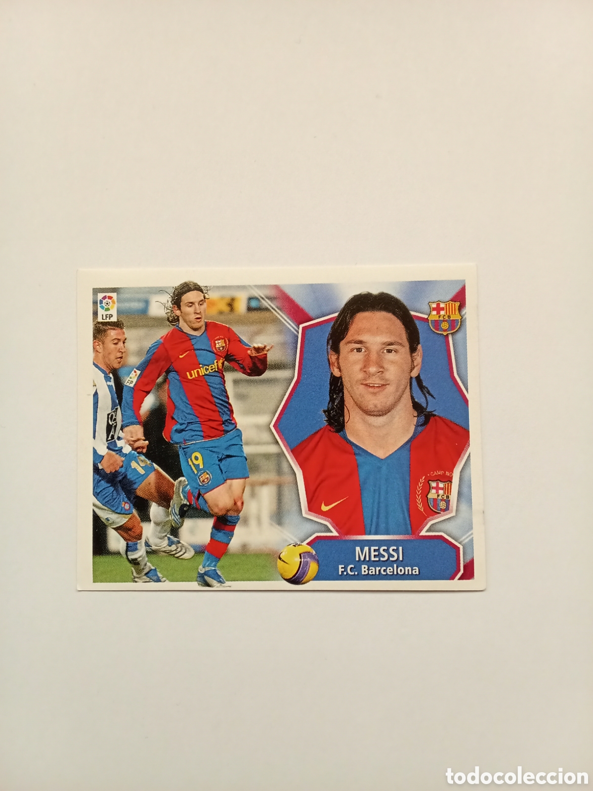 Cromos de f&uacute;tbol: Cromo de Leo Messi De la 08/09 nuevo nunca pegado original