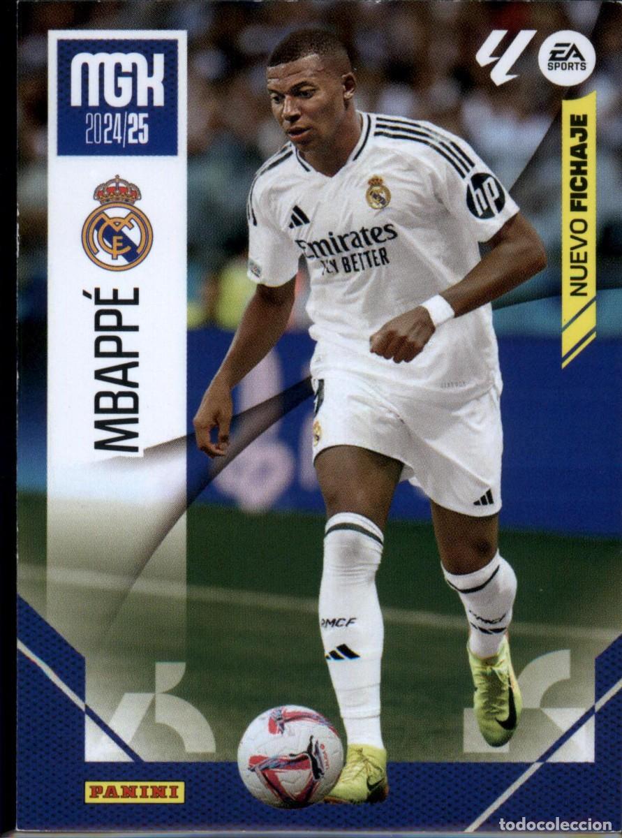 Cromos de f&uacute;tbol: Mbapp&eacute; Nuevo Fichaje N&ordm; 459 Real Madrid LaLiga Santander Megacracks 2024 2025 Panini 24 25
