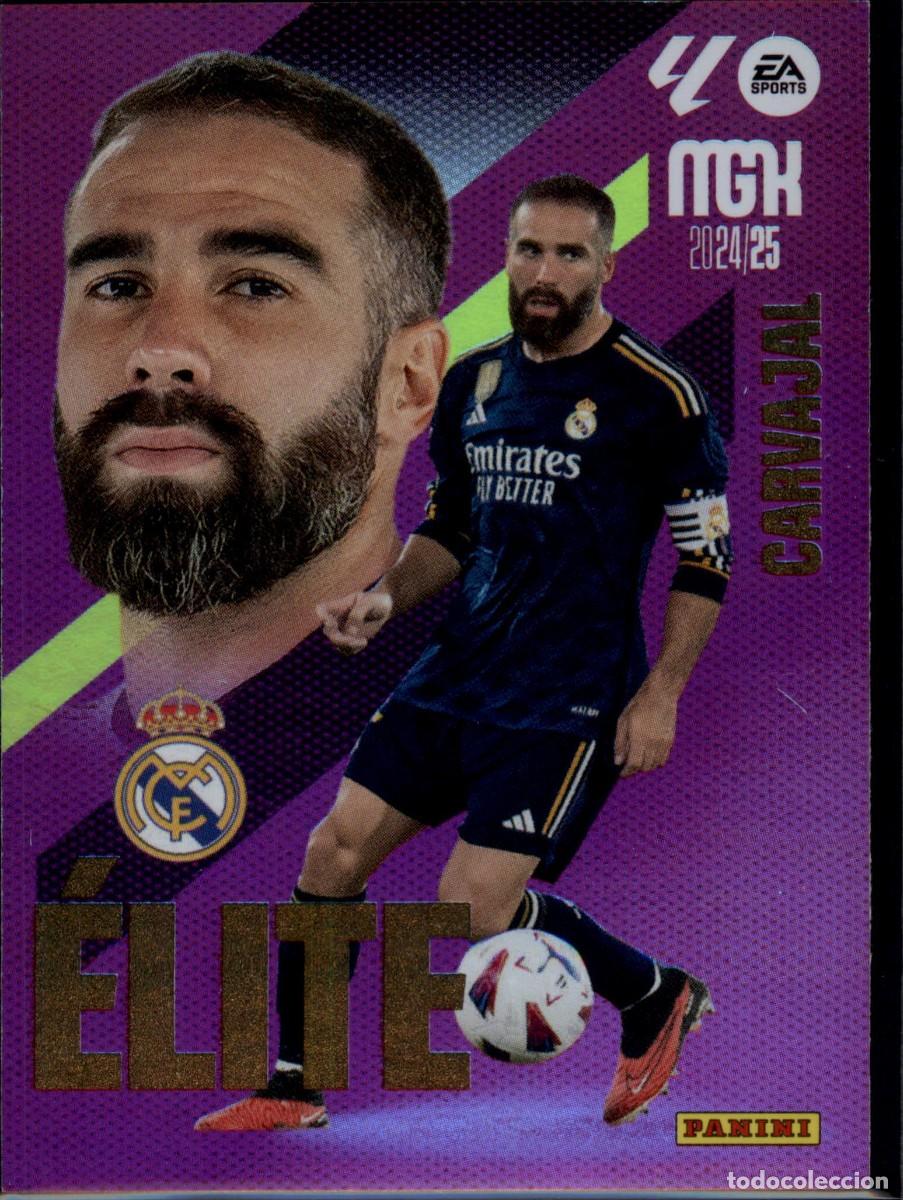 Cromos de f&uacute;tbol: Carvajal &Eacute;lite N&ordm; 2 Real Madrid LaLiga Santander Megacracks 2024 2025 Panini 24 25