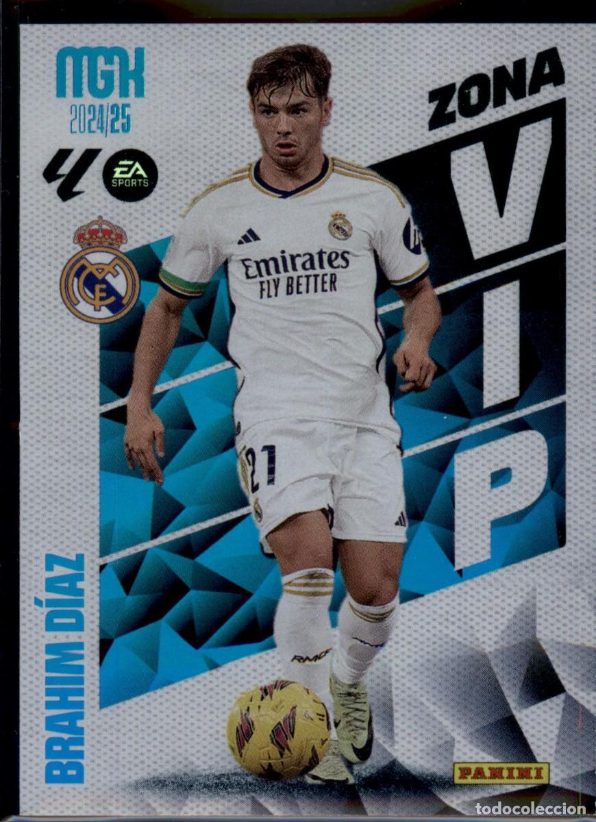 Cromos de f&uacute;tbol: Brahim D&iacute;az Zona VIP N&ordm; 390 Real Madrid LaLiga Santander Megacracks 2024 2025 Panini 24 25