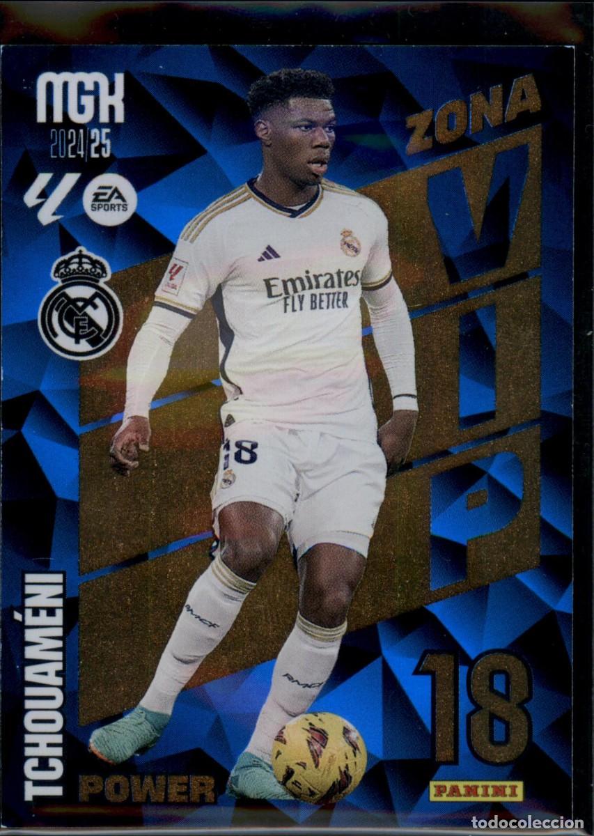 Cromos de f&uacute;tbol: Tchouam&eacute;ni Zona VIP Power N&ordm; P404 Real Madrid LaLiga Santander Megacracks 2024 2025 Panini 24 25