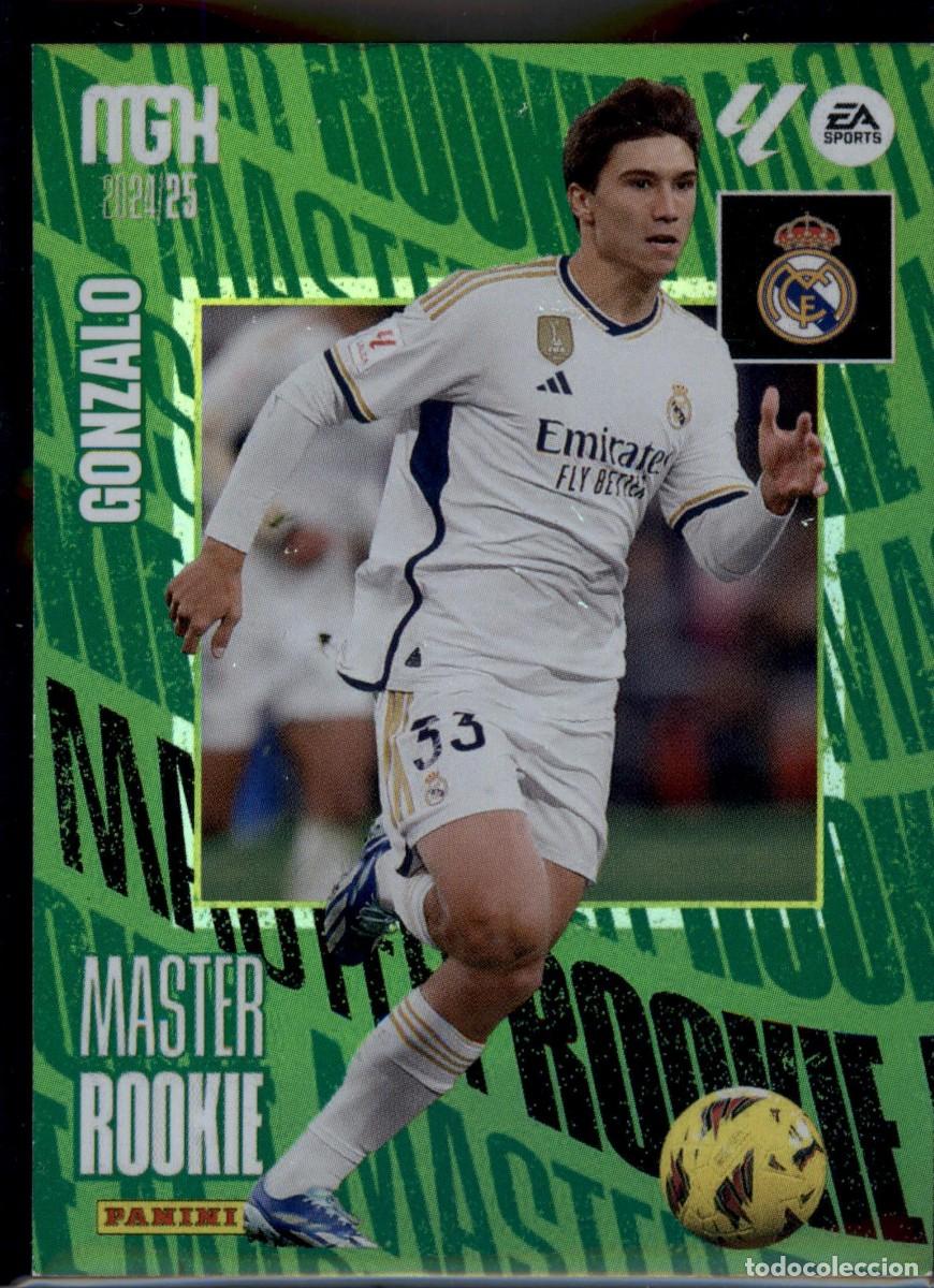 Cromos de f&uacute;tbol: Gonzalo Master Rookie N&ordm; 412 Real Madrid LaLiga Santander Megacracks 2024 2025 Panini 24 25