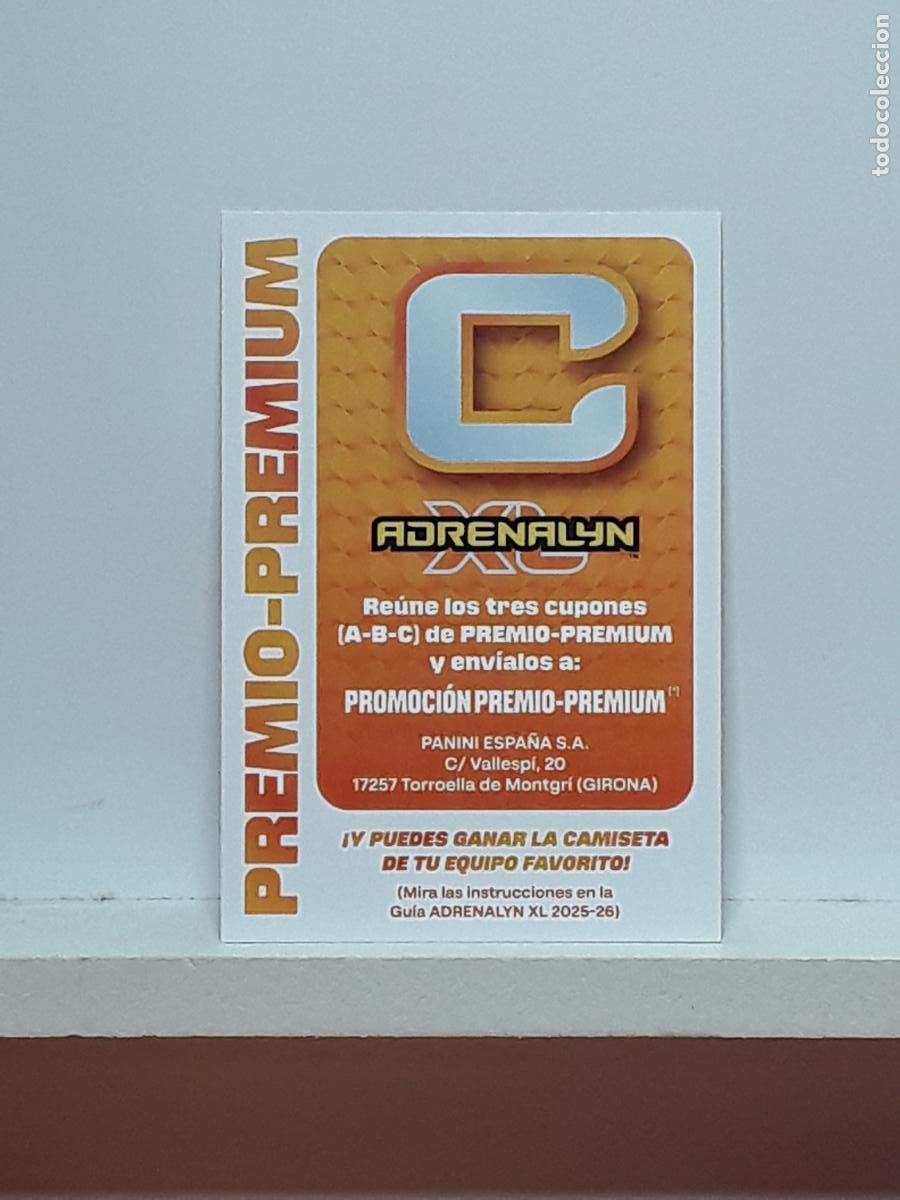 Cromos de f&uacute;tbol: ADRENALYN 2025 2026 25 26 ALBUM PANINI LIGA N LETRA PROMOCION PREMIO PREMIUM C