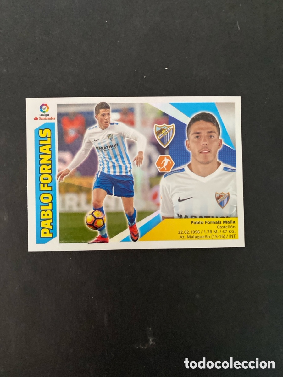Cromos de f&uacute;tbol: Cromo liga 17/18 M&aacute;laga CF N* 11