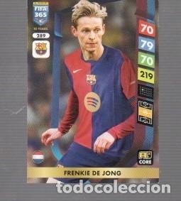 Cromos de f&uacute;tbol: CROMO DEXL ADRENALYN Y PANINI FIFA 365 FRENLIE DE JONG DEL BARCELONA N&ordm; 289