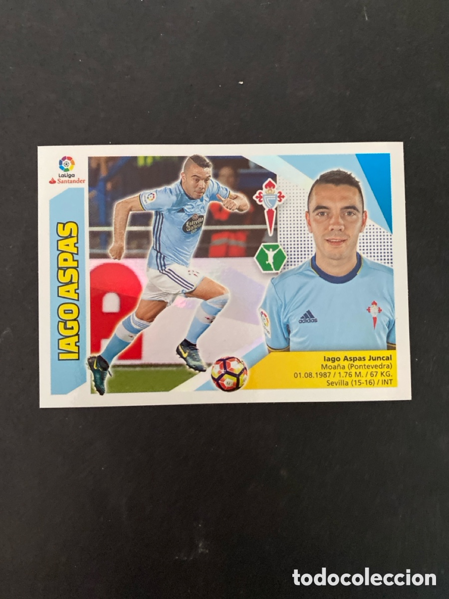 Cromos de f&uacute;tbol: Cromo liga 17/18 RC Celta N* 16