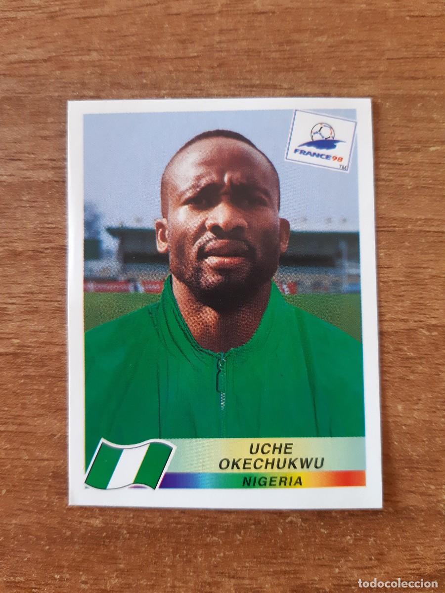 Cromos de f&uacute;tbol: N&deg;249 Uche Okechukwu (Nigeria) Mundial France 98 Francia 1998 PANINI. Nunca pegado, sin pegar