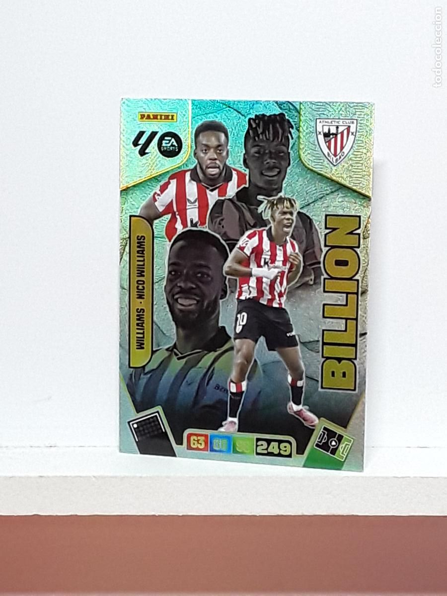 Football Stickers: ADRENALYN 2025 2026 25 26 ALBUM PANINI LIGA N LIMITADA ATHLETIC BILLION NICO WILLIAMS