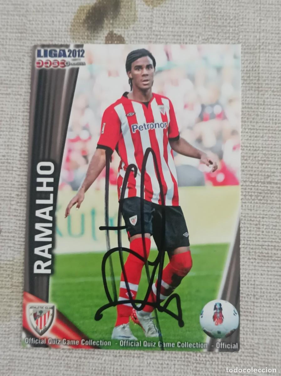 Cromos de f&uacute;tbol: Cromo futbol firmado Ramalho