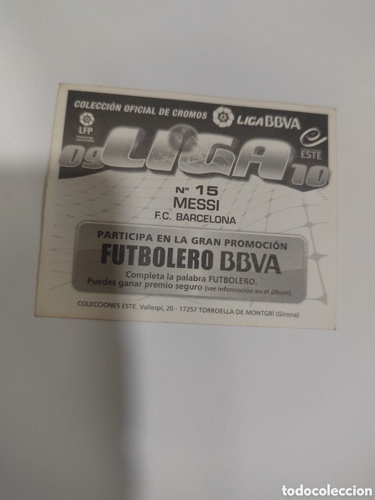 Cromos de f&uacute;tbol: Cromos Messi sin pegar - Foto 2