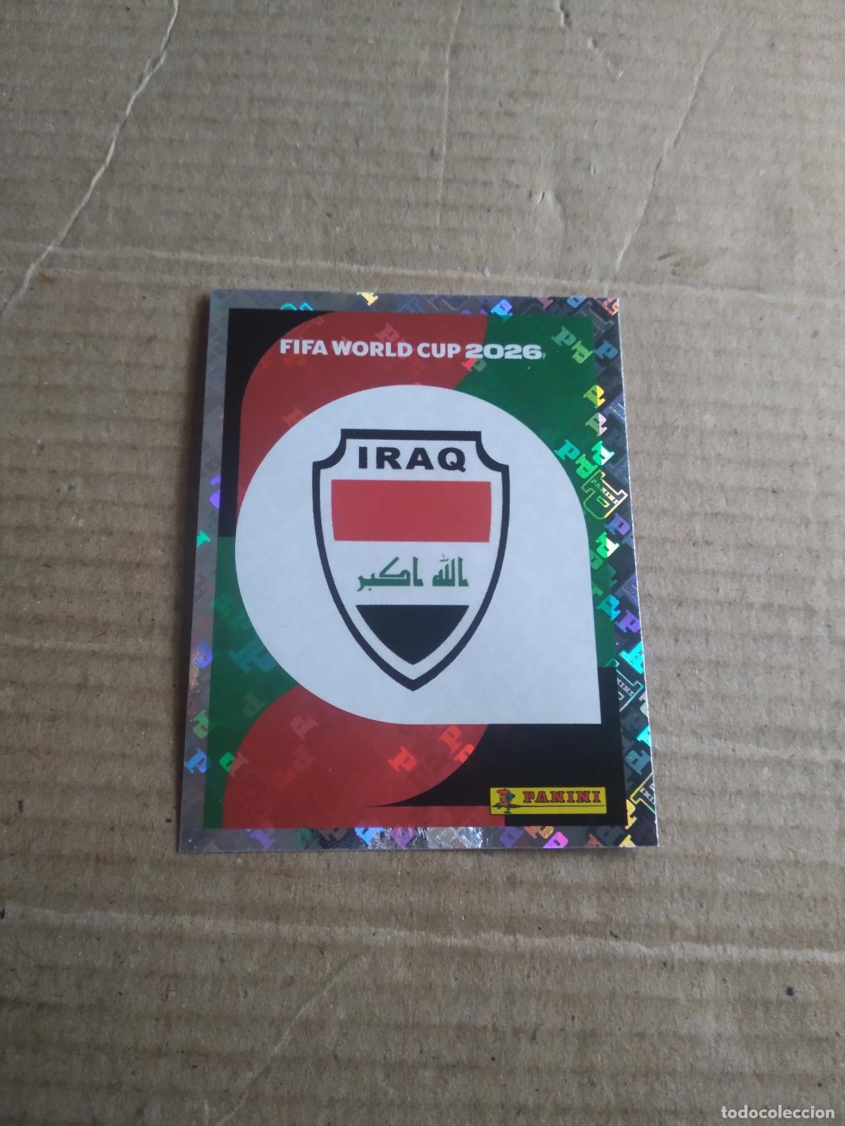 Cromos de f&uacute;tbol: IRQ 1 ESCUDO IRAK IRAQ CROMO FUTBOL PANINI MUNDIAL 2026 WORLD CUP COPA MUNDO