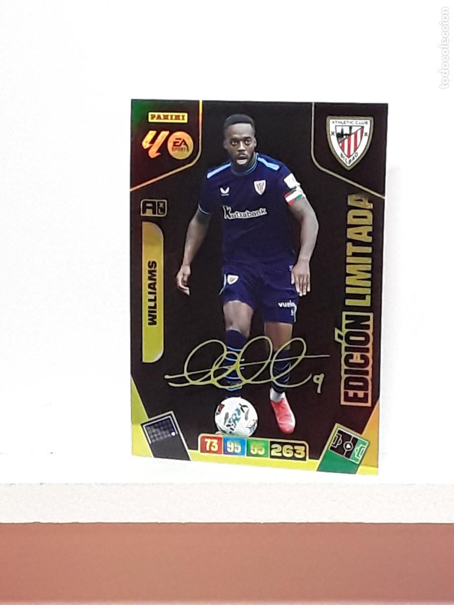 Cromos de f&uacute;tbol: ADRENALYN 2025 2026 25 26 ALBUM PANINI LIGA N LIMITADA ATHLETIC FIRMADA WILLIAMS