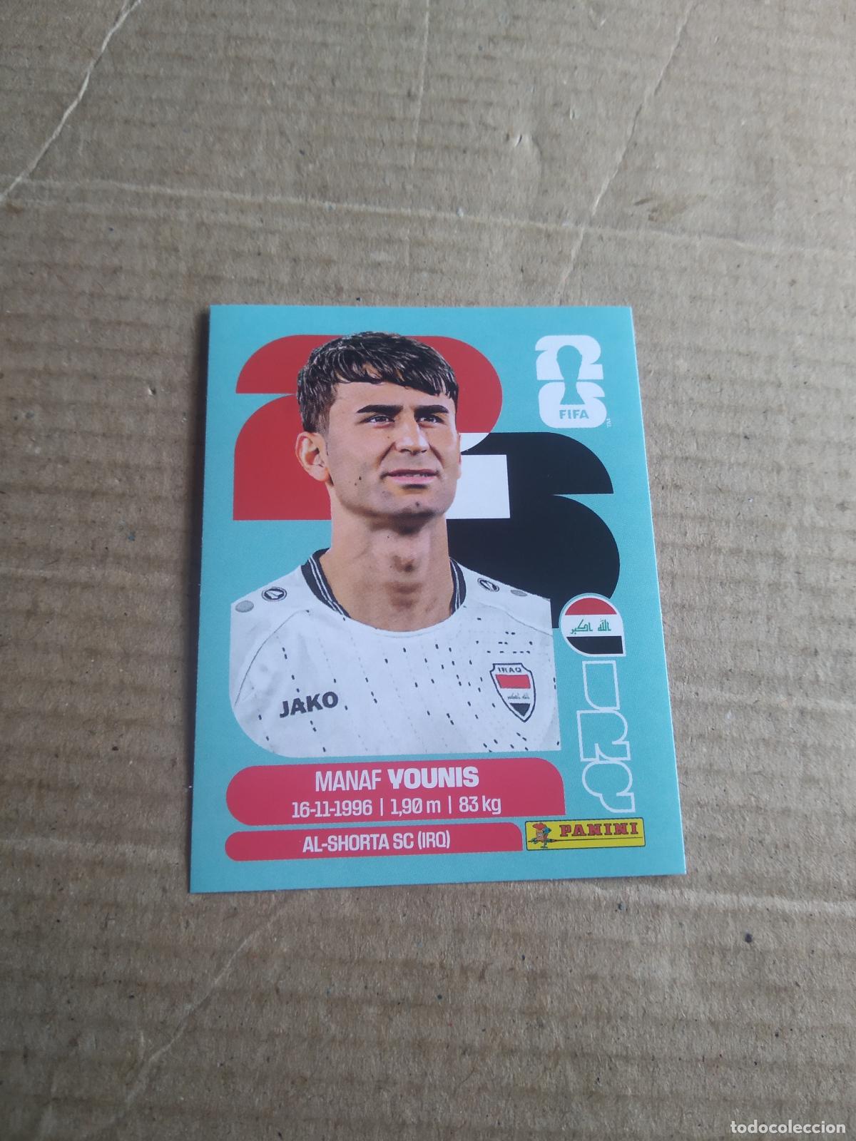 Fu&szlig;ball-Sticker: IRQ 8 MANAF YOUNIS IRAK IRAQ CROMO FUTBOL PANINI MUNDIAL 2026 WORLD CUP COPA MUNDO