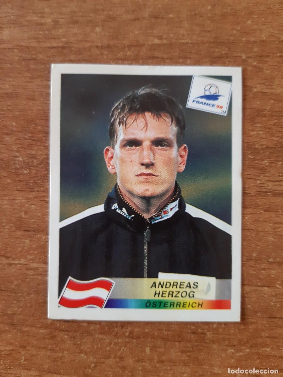 Football Stickers: N&deg;148 Andreas Herzog (Austria) Mundial France 98 Francia 1998 PANINI. Nunca pegado, sin pegar