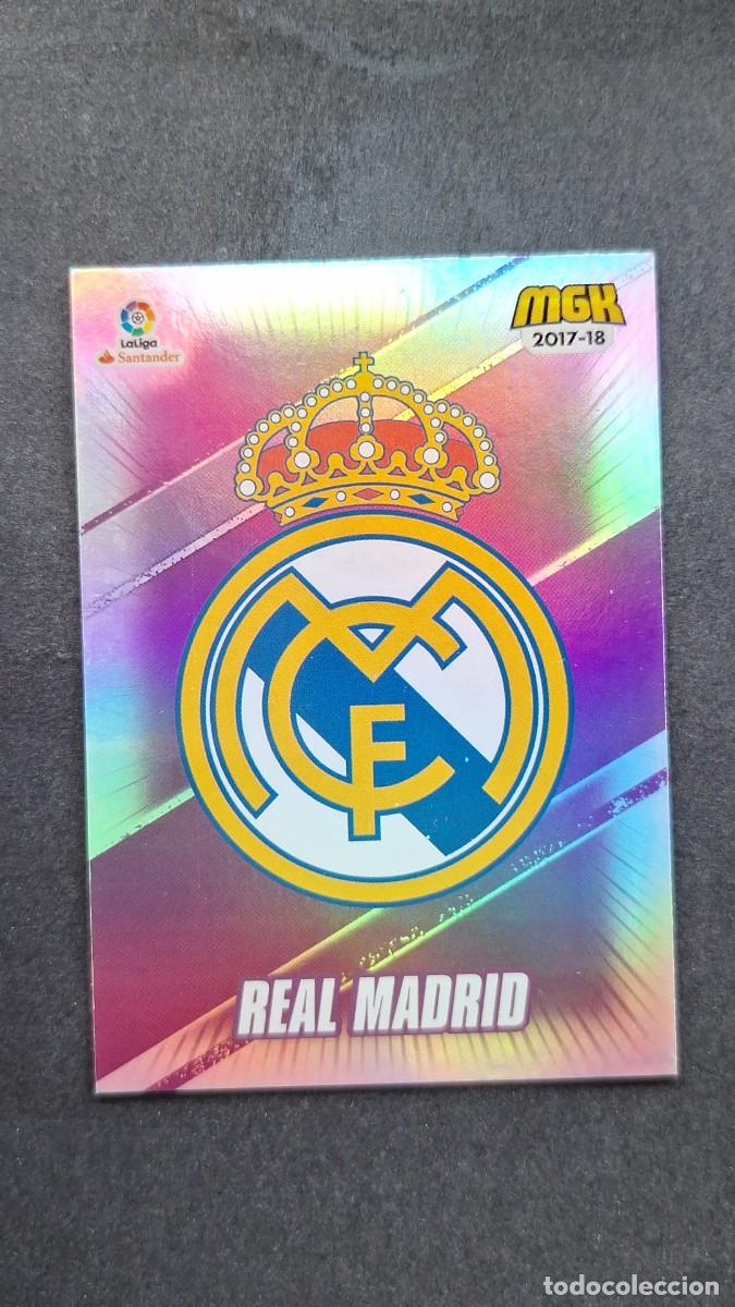 Cromos de f&uacute;tbol: L1 ESCUDO REAL MADRID 379 PANINI MEGACRACKS 2017 2018 17 18
