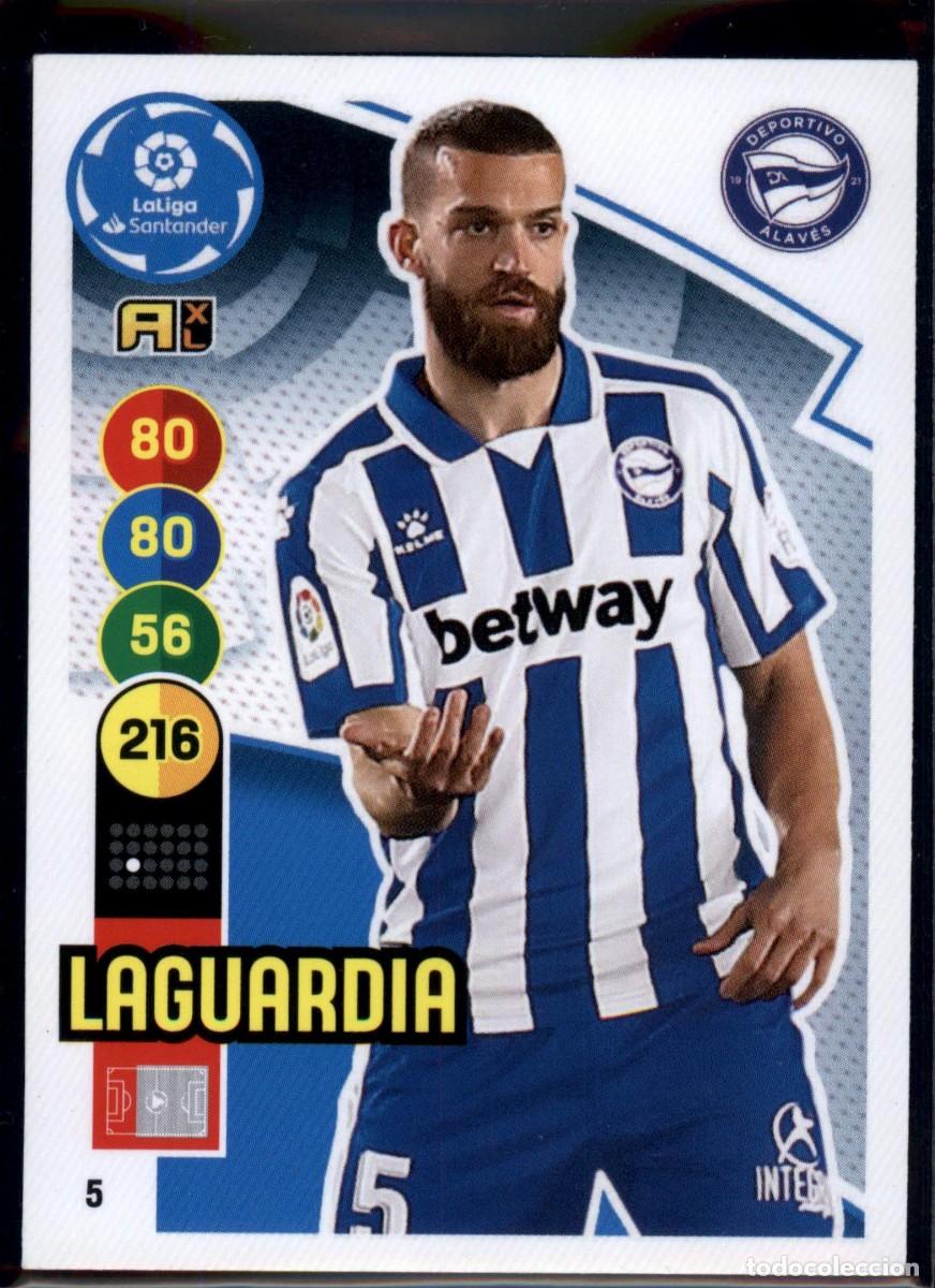 Cromos de f&uacute;tbol: Laguardia N&ordm; 5 Deportivo Alav&eacute;s LaLiga Santander Adrenalyn XL 2020 2021 Panini 20 21