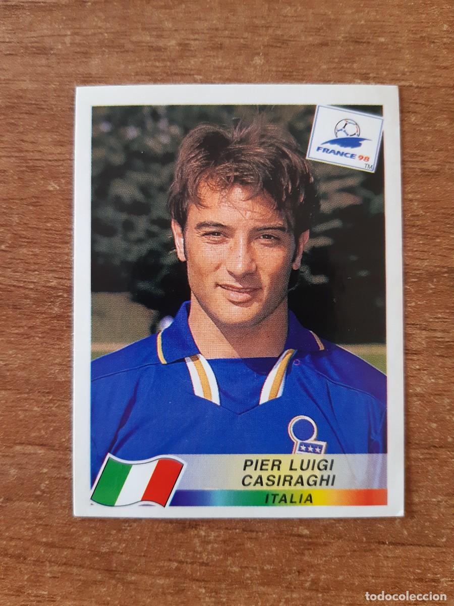 Cromos de f&uacute;tbol: N&deg;100 Casiraghi (Italia) Mundial France 98 Francia 1998 PANINI. Trasera DANONE. Nunca pegado