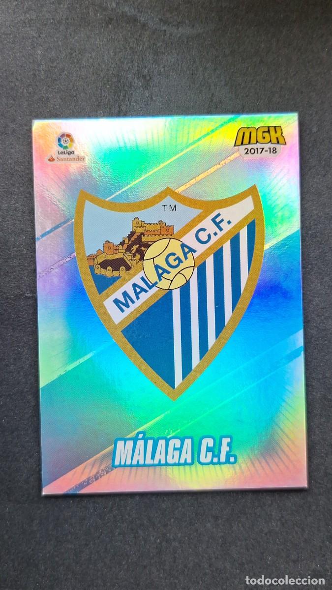 Cromos de f&uacute;tbol: L1 ESCUDO MALAGA C. F. 406 PANINI MEGACRACKS 2017 2018 17 18