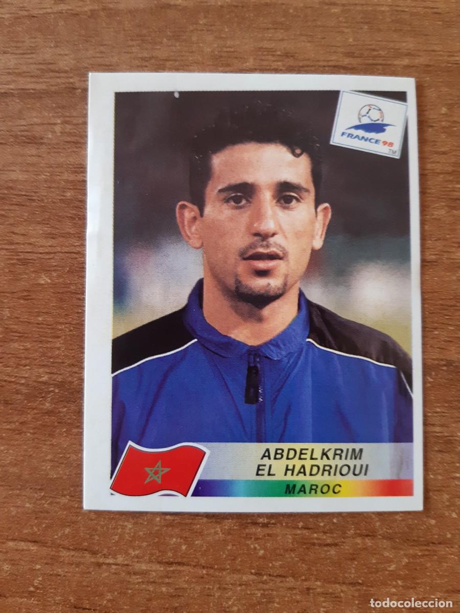 Cromos de f&uacute;tbol: N&deg;53 El Hadrioui (Marruecos) Mundial France 98 Francia 1998 PANINI. Nunca pegado, sin pegar
