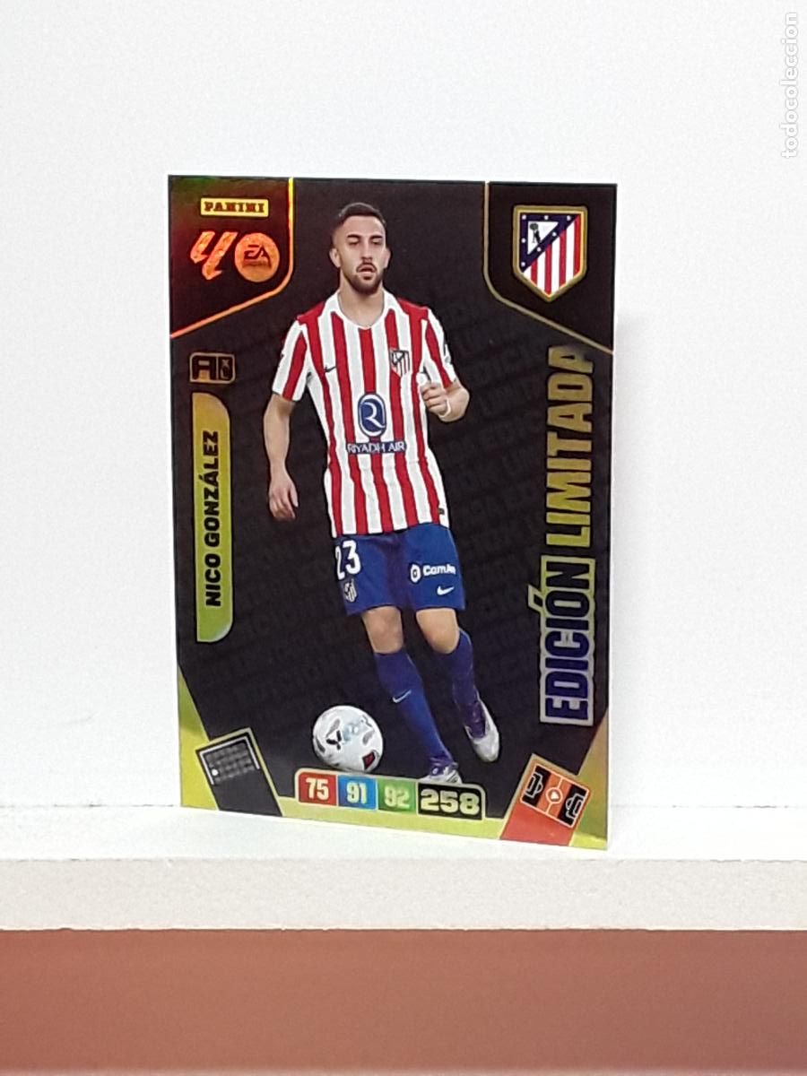 Cromos de f&uacute;tbol: ADRENALYN 2025 2026 25 26 ALBUM PANINI LIGA N LIMITADA ATLETICO MADRID NICO GONZALEZ
