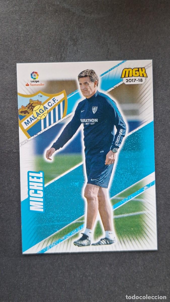 Cromos de f&uacute;tbol: L1 MICHEL ENTRENADOR MALAGA C. F. 428 PANINI MEGACRACKS 2017 2018 17 18