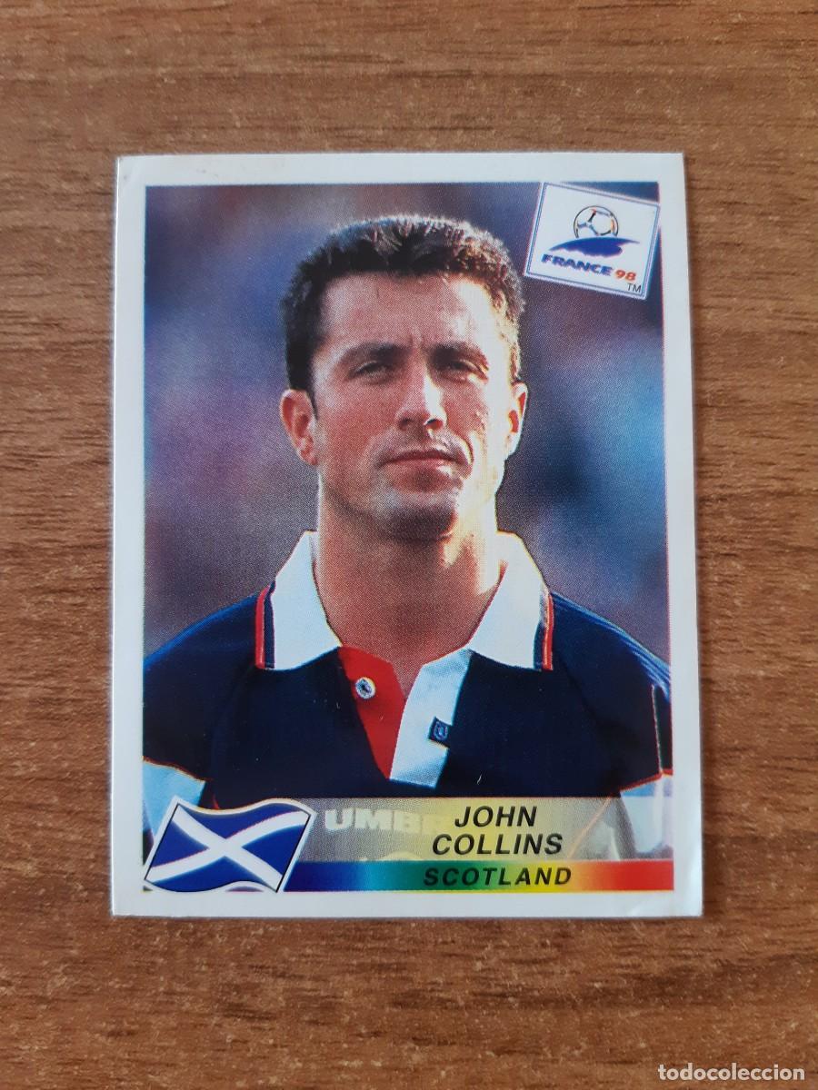 Cromos de f&uacute;tbol: N&deg;43 John Collins (Escocia) Mundial France 98 Francia 1998 PANINI. Trasera DANONE. Nunca pegado