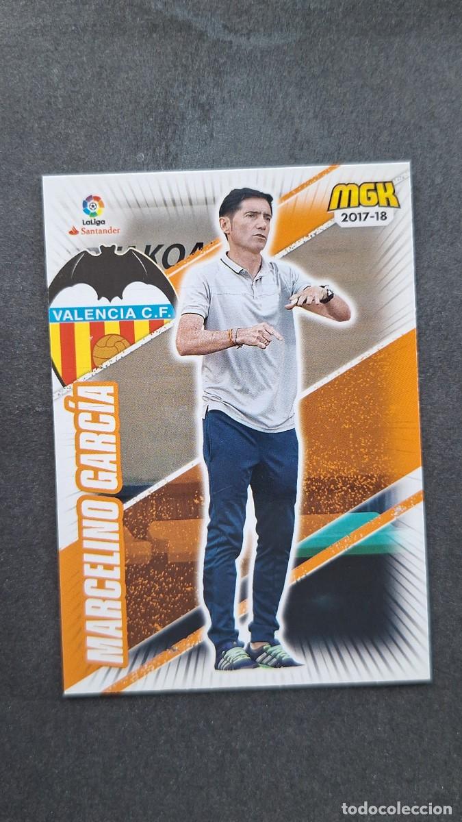 Cromos de f&uacute;tbol: L1 MARCELINO GARCIA ENTRENADOR VALENCIA C. F. 509 PANINI MEGACRACKS 2017 2018 17 18