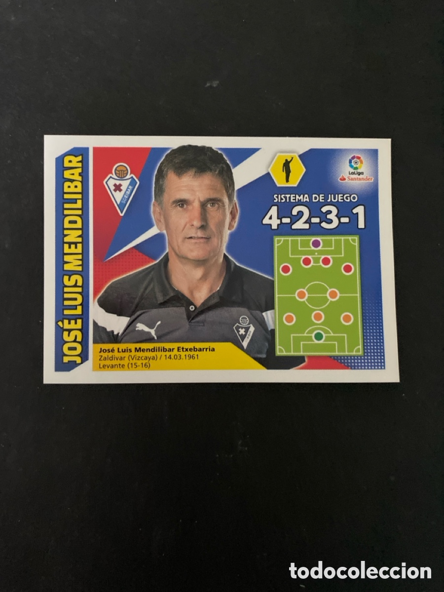 Cromos de f&uacute;tbol: Cromo liga 17/18 Entrenador N* 16