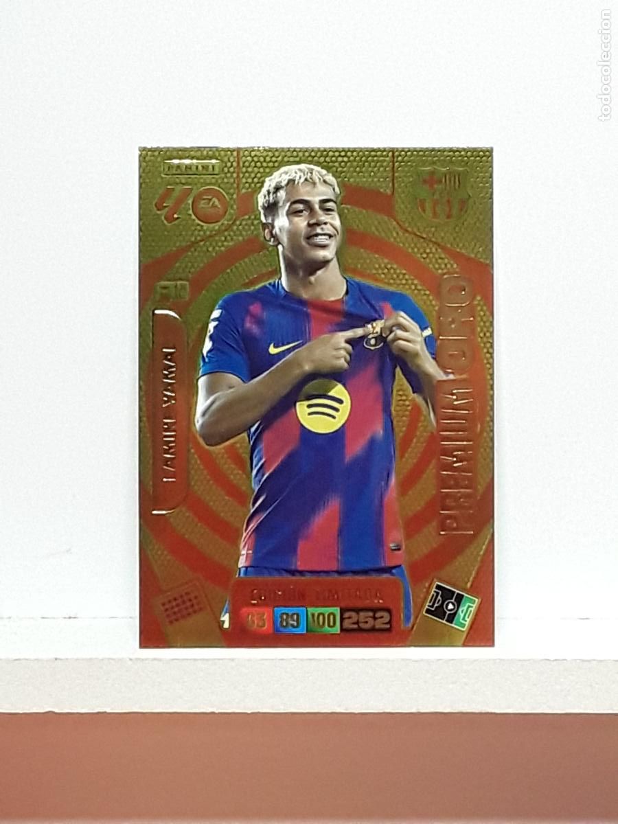 Cromos de Futebol: ADRENALYN 2025 2026 25 26 ALBUM PANINI LIGA N LIMITADA BARCELONA PREMIUM ORO LAMINE YAMAL