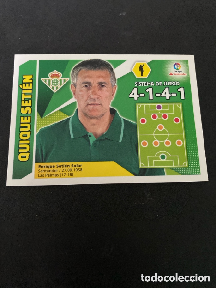 Cromos de f&uacute;tbol: Cromo liga 17/18 Entrenador N*10