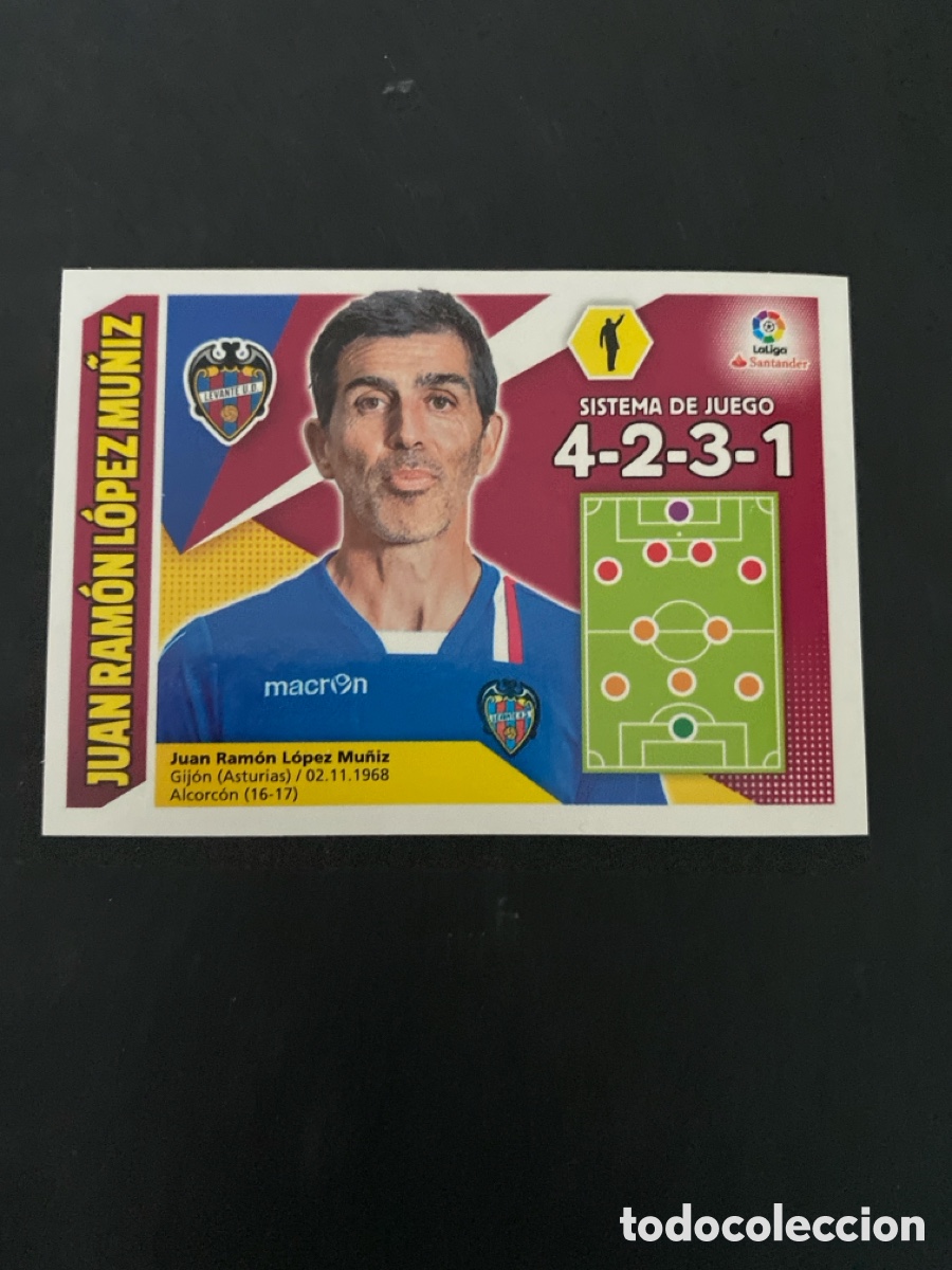 Cromos de f&uacute;tbol: Cromo liga 17/18 Entrenador N*28
