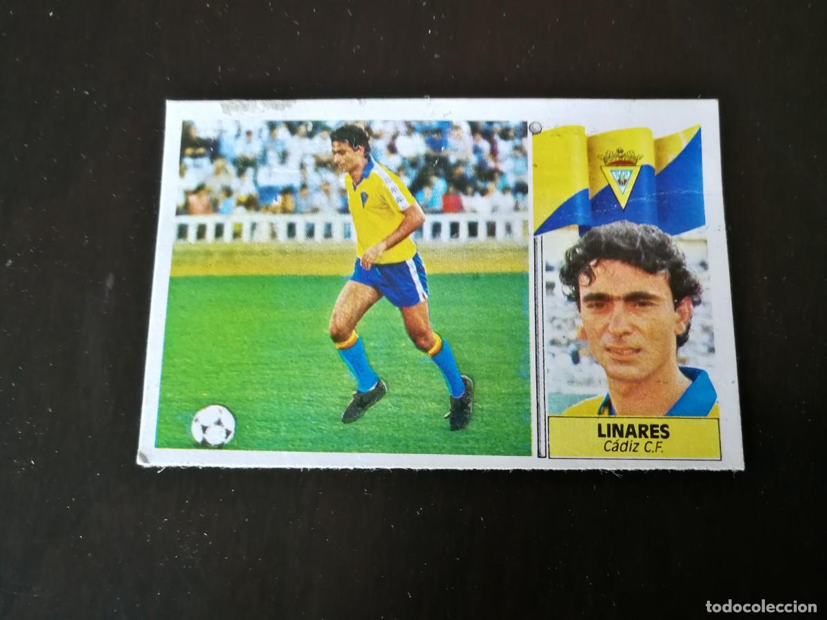 Cromos de f&uacute;tbol: Linares Coloca C&aacute;diz CF Editorial Este 86/87, 1986-1987, despegado