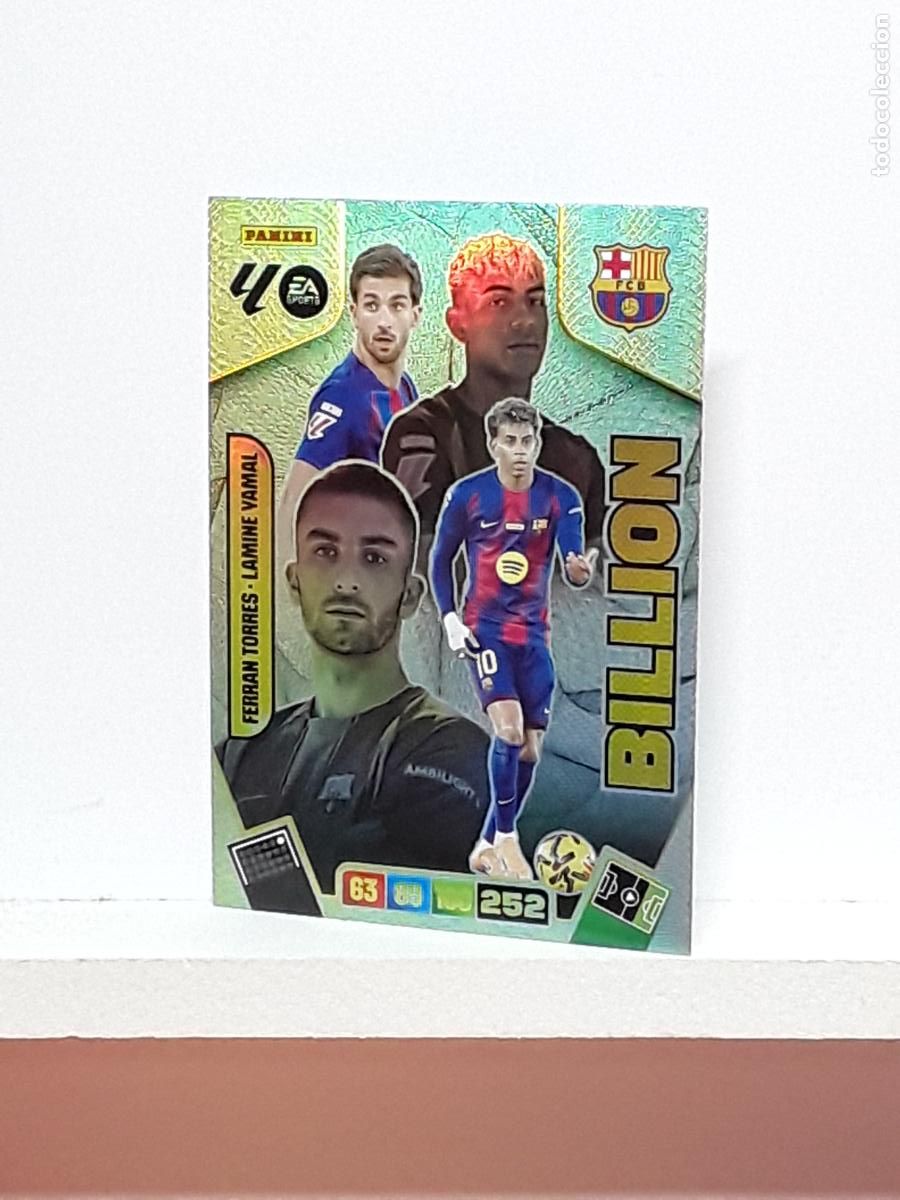 Cromos de f&uacute;tbol: ADRENALYN 2025 2026 25 26 ALBUM PANINI LIGA N LIMITADA BARCELONA BILLION LAMINE YAMAL FERRAN TORRES