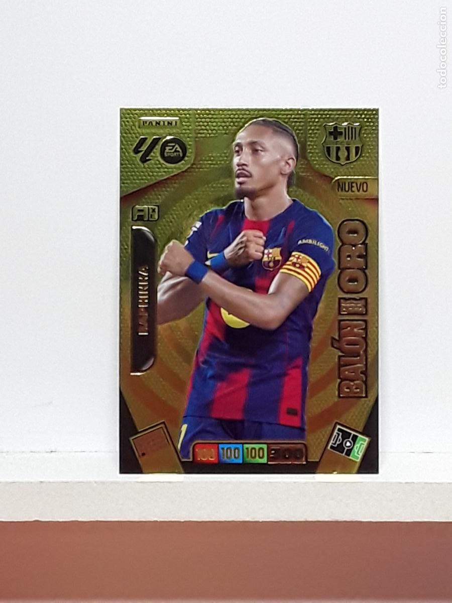 Cromos de f&uacute;tbol: ADRENALYN 2025 2026 25 26 ALBUM PANINI LIGA N LIMITADA BARCELONA BALON DE ORO BO RAPHINHA